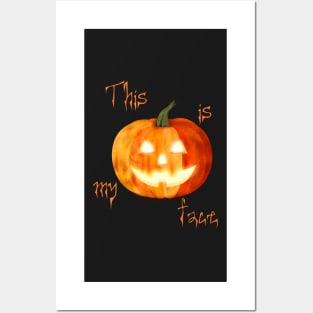 Pumpkin Face Posters and Art
